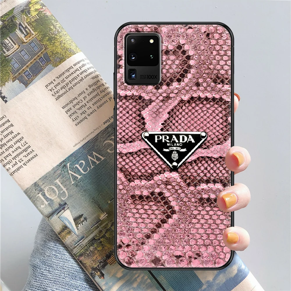 

Italy pra luxury Brand da Phone case For Samsung Galaxy Note 4 8 9 10 20 S8 S9 S10 S10E S20 Plus UITRA Ultra black pretty Etui