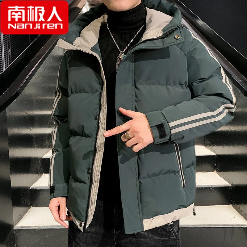 Berber Fleece Cotton Coat Men's Coat Autumn and Winter New Tide Velvet Thickening Padded Jacket Winter down Cotton Jacket