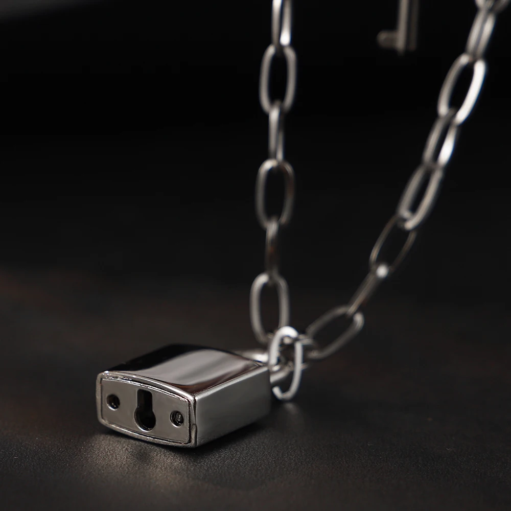 Ключ замок кулон Цепочки и ожерелья Рок в стиле хип-хоп модные украшения