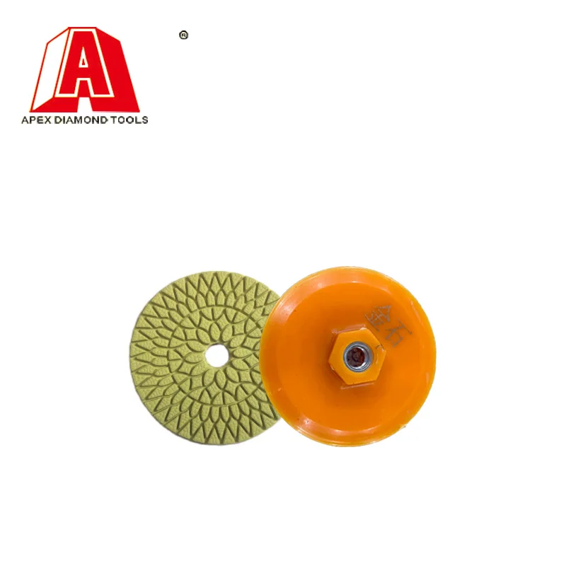 

Abrasive Tools 3 Steps 100mm Top Marble Polishing Pads 4Inch Diamond Polishing Pad Granite Wet Flexible Polishing Pad