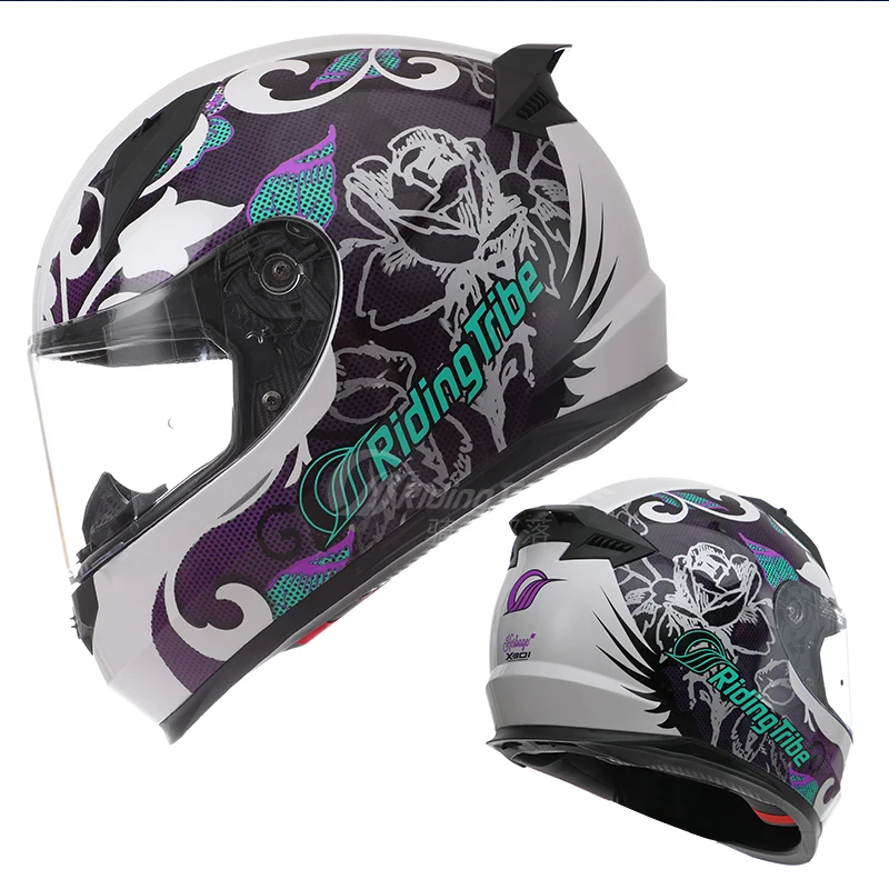 Легкие аэродинамические удобные мотоциклетные шлемы DOT на все лицо одобренные