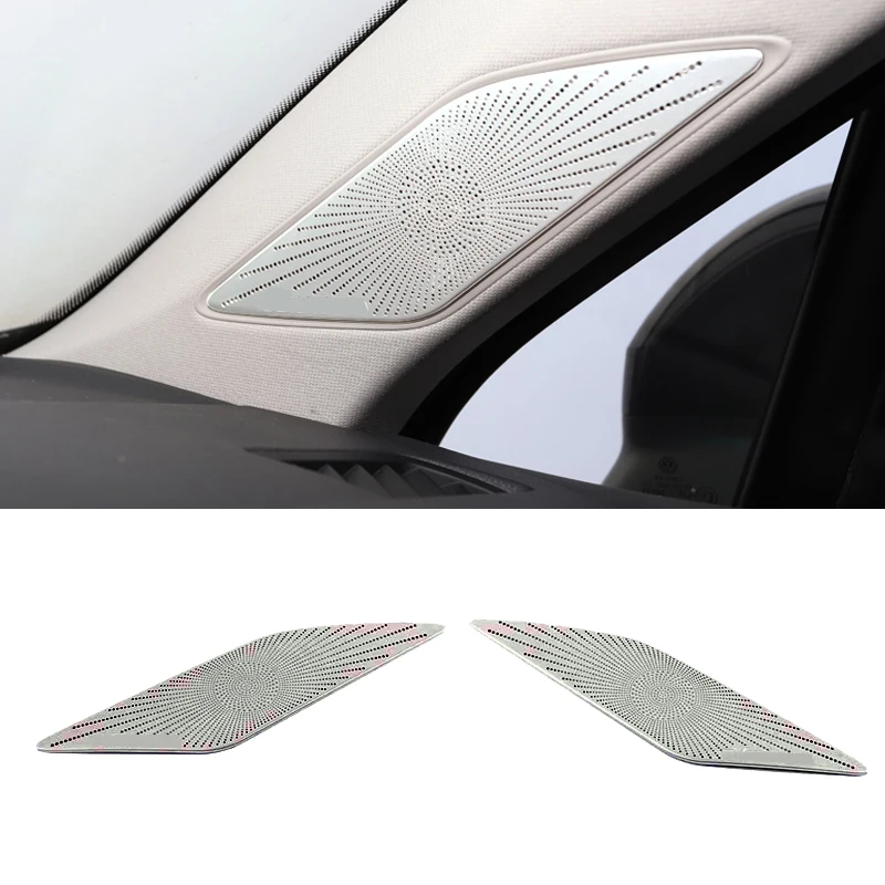 

For VW Volkswagen Touareg CR7 2017 2018 2019 Car A Column Loudspeaker Decoration Door Horn Cover Speaker Net Protection Styling