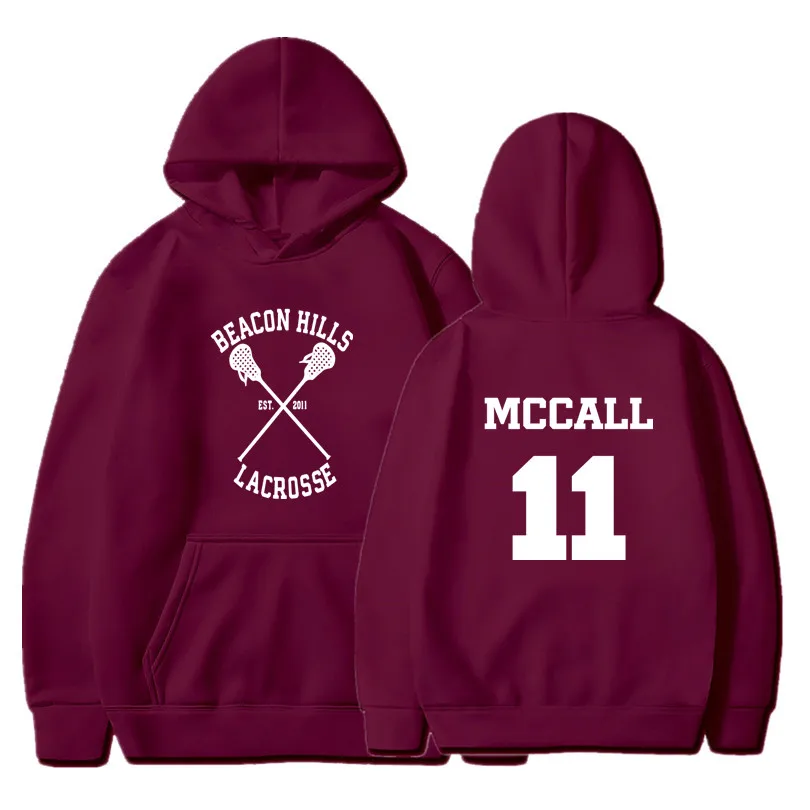 

Teen Wolf Hoodie Men McCall 11 Lacrosse Stilinski 24 Lahey 14 Print Pullover Mens Hoodies Red Hooded Sweatshirts Women Anime hoo