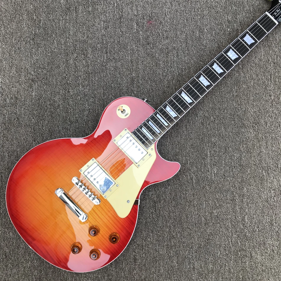 

Электрическая гитара с грифом из красного дерева, топ из клена цвета вишни, корпус из массива красного дерева, бесплатная доставка