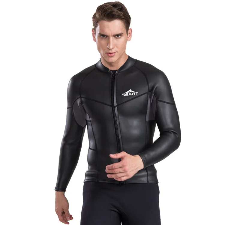 Men 2MM Neoprene Wetsuit Surfing Swimming Diving Suit Shirts Triathlon WetSuit for Cold Water Scuba Snorkeling Spearfishing Tops