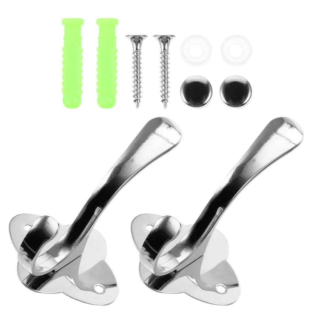 

4pcs Stainless Steel Towel Hook Portable Coat Hanger Hook for Kitchen Bathroom