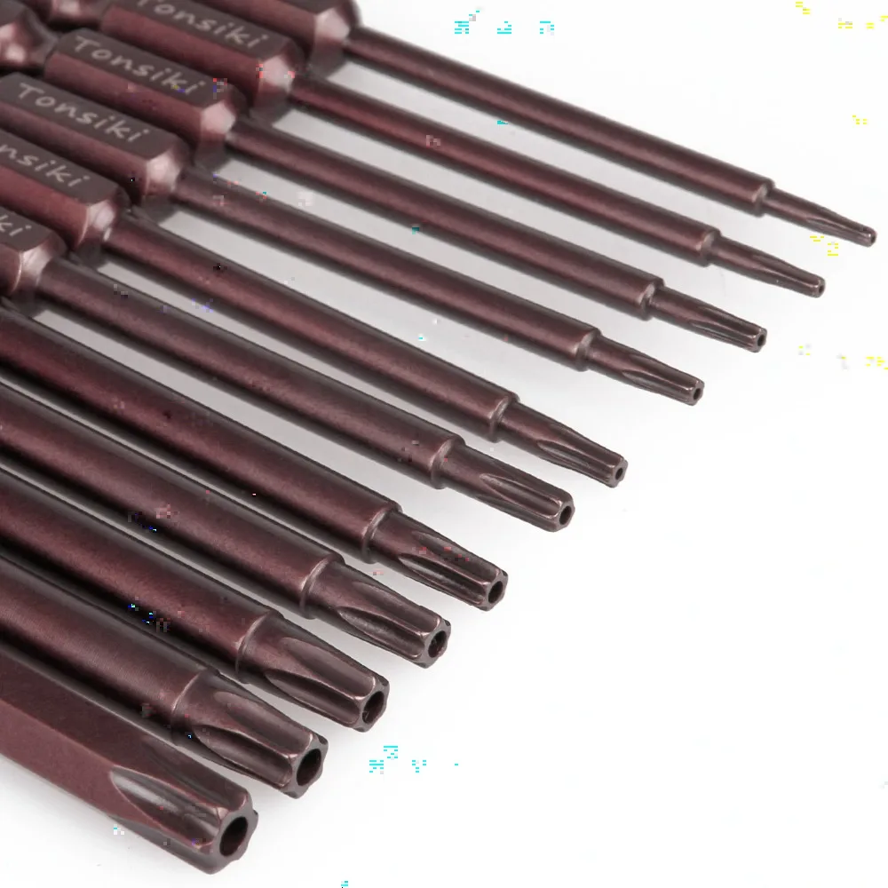 11 шт. S2 сталь отвертка бит 75 мм длинная магнитная шестигранная Torx отвертка для винтов с головкой бит бар Ручной инструмент