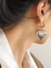 Серьги-гвоздики в форме сердца женские, элегантные Висячие серьги-гвоздики с имитацией жемчуга и кристаллами алфавита, простые украшения для ушей