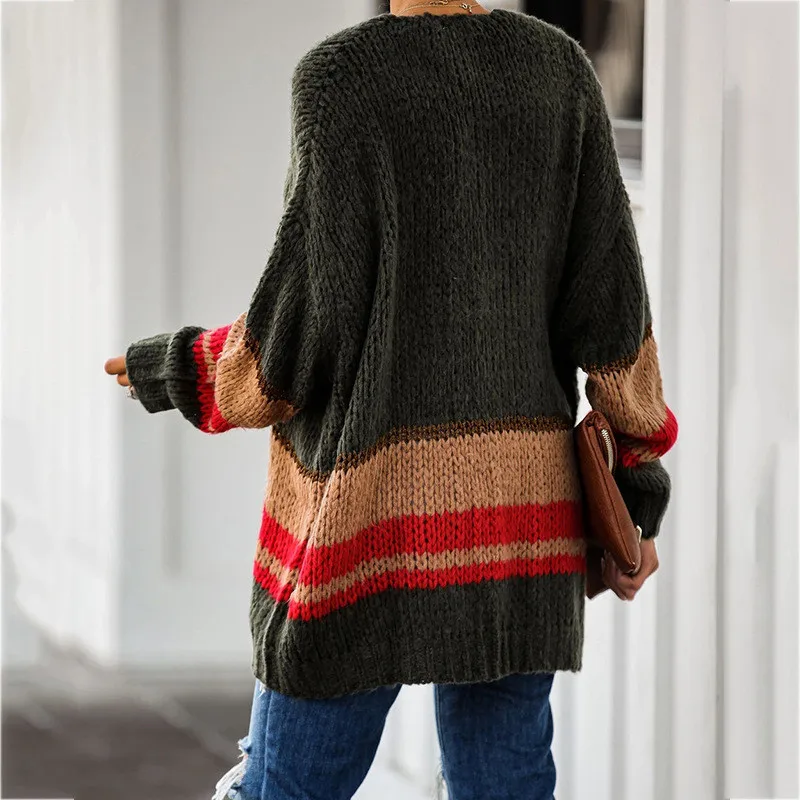 

Plus Size Women Sweater 2020 Winter Cardigans Vintage Korean Casual Winter Clothes Women