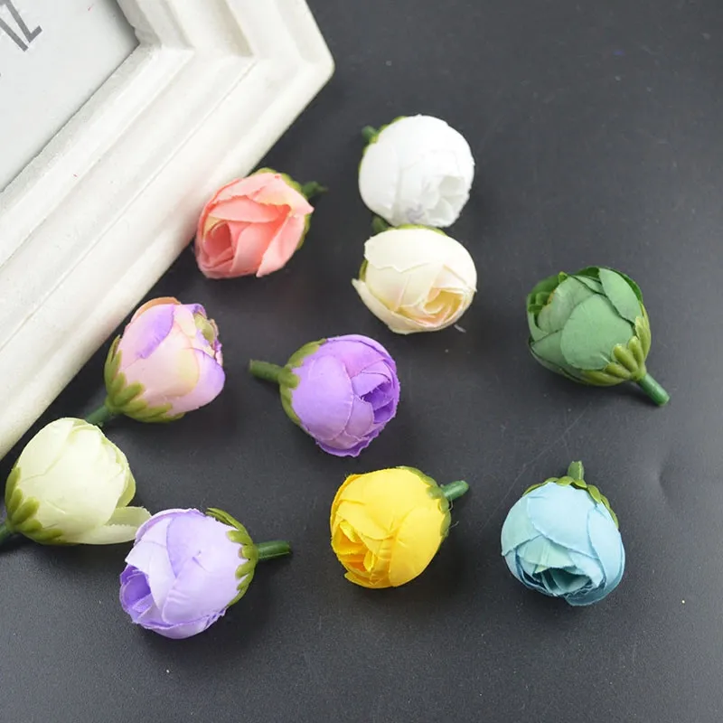 Искусственные цветы &quotсделай сам&quot 2 см маленькая чайная роза Аксессуары