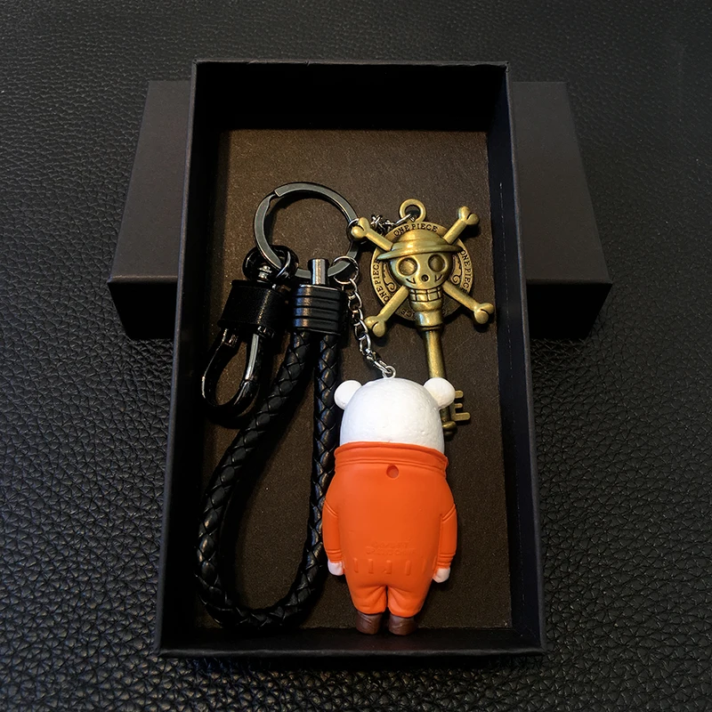 

Fashion One Piece Anime Model Toys Cartoon Bebo Bear Action Figures Cute Animal Pendant Keychain Apology Bear Keychian Model Toy