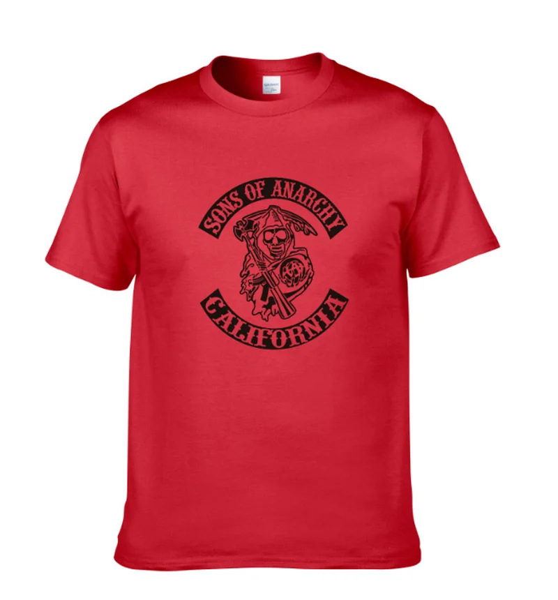 

2021 Creative design SONS OFANARCHY logo t shirt solid color cotton T Shirt Men's New Arrival Styleu Short Sleeve Men t-shirt y