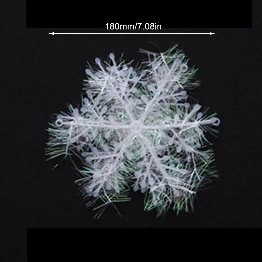 Рождественские украшения Классические Очаровательные Белые снежинки вечерние