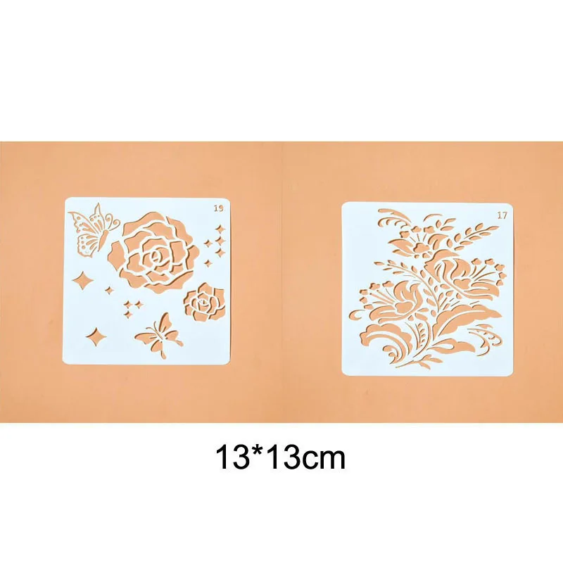 

2pc Openwork Butterfly Rose Template Engraving Drawing Stencil Scrapbooking Album Decorative Template Reusable