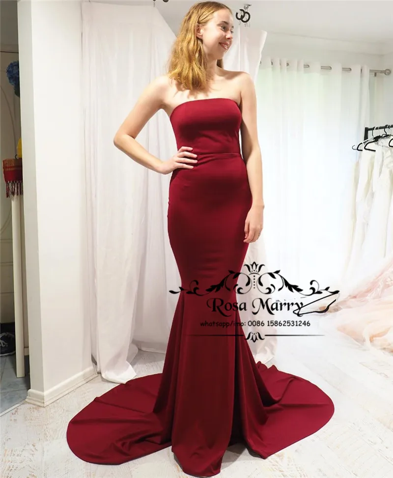 

Sexy Red Plus Size Mermaid Cheap Prom Dresses 2020 Simple Long Satin Low Back Formal Evening Party Gowns Vestido De Festa Longo