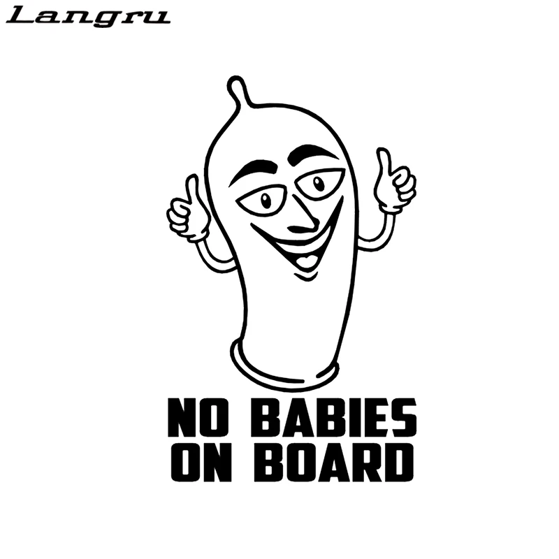 Langru без младенцев на доске Виниловая наклейка окно автомобиля бампер Забавный