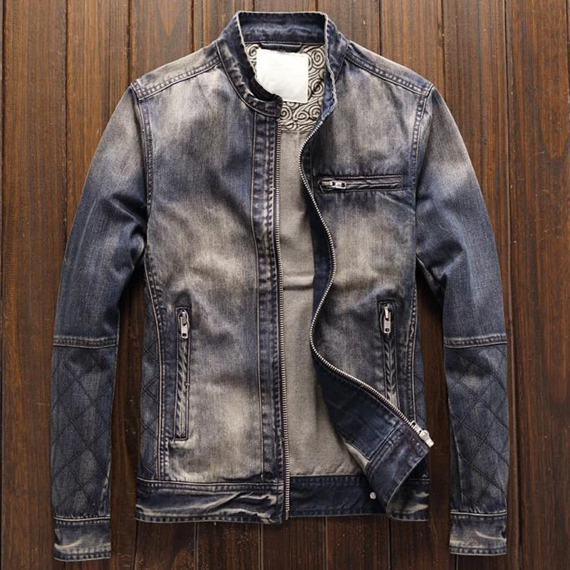 Европейский Мужская куртка бомбер джинсовая и пальто размера Плюс XXXL Бесплатная