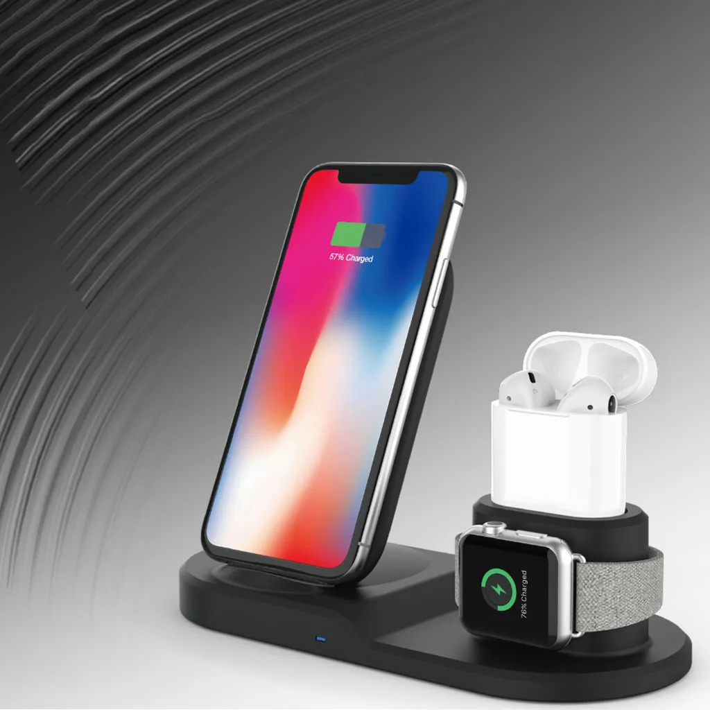 3 в 1 зарядная док-станция для iPhone 11 11pro X XR XS Max Apple Watch 5 зарядное устройство airpods