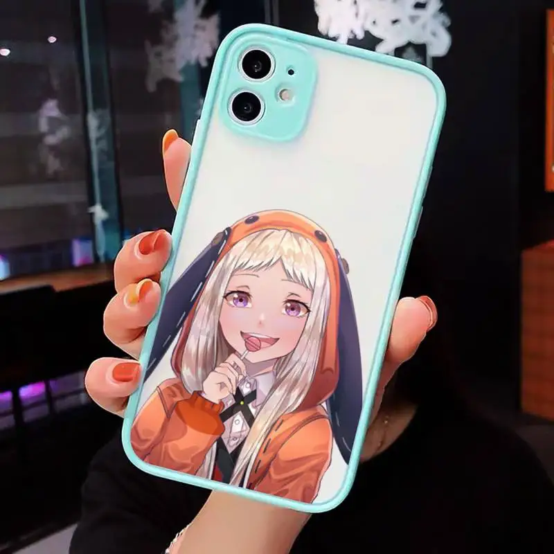 

Japanese Anime Kakegurui Jabami Yumeko Phone Cases matte transparent For iphone 7 8 11 12 plus mini x xs xr pro max cover