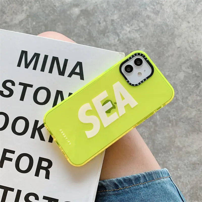 Модный чехол для телефона с надписью Tide IPhone 12 11 Pro X XR XS MAX 7 8 6 Plus простой мягкий
