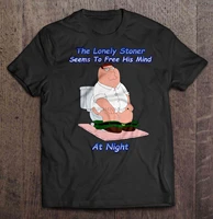 men funny t shirt fashion tshirt the lonely stoner seems to free his mind at night peter griffin version women t shirt
