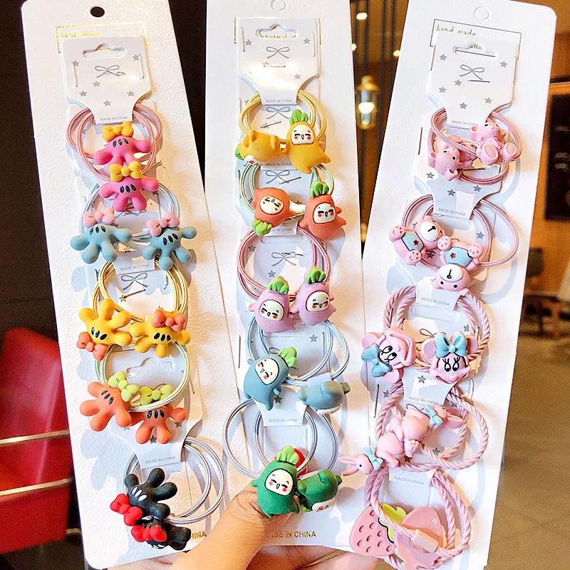 10 шт./компл. резинки для волос девочек детские фиксации хвостиков модные