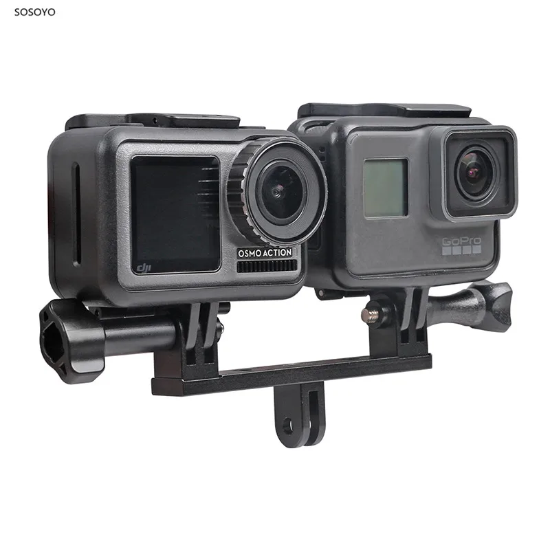 Металлический двойной держатель для штатива с винтовым адаптером экшн-камеры Gopro