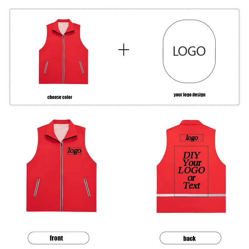 Жилет мужской и женский многоцветный водонепроницаемый с логотипом на заказ