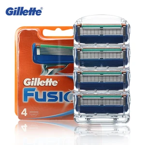 Gillette Fusion бритвенные лезвия для мужчин гладкое бритье для бритья бороды 4 лезвия