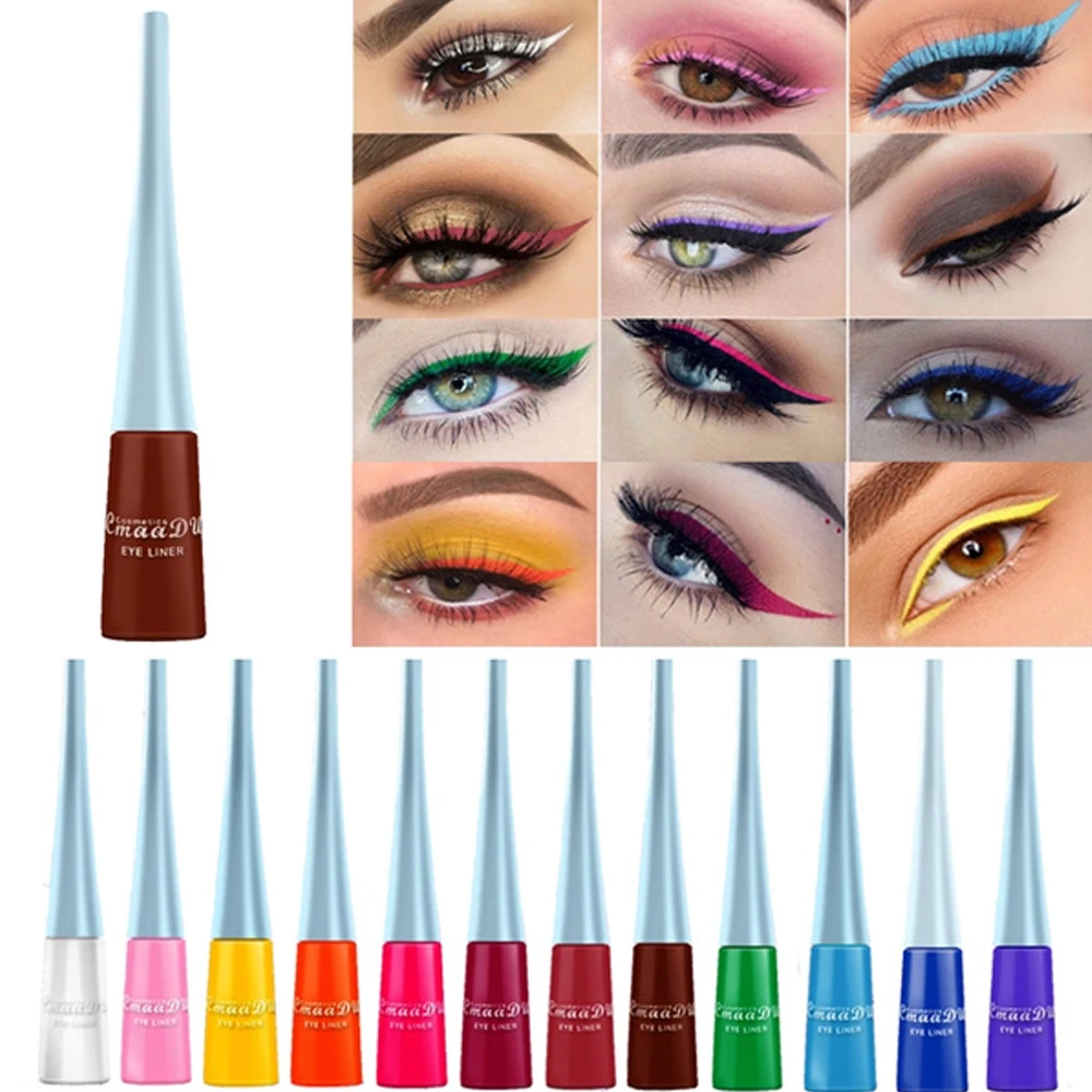 

Неоновая жидкая подводка для глаз, карандаш, водостойкая матовая косметика, стойкая жидкая подводка для глаз, 17 цветов