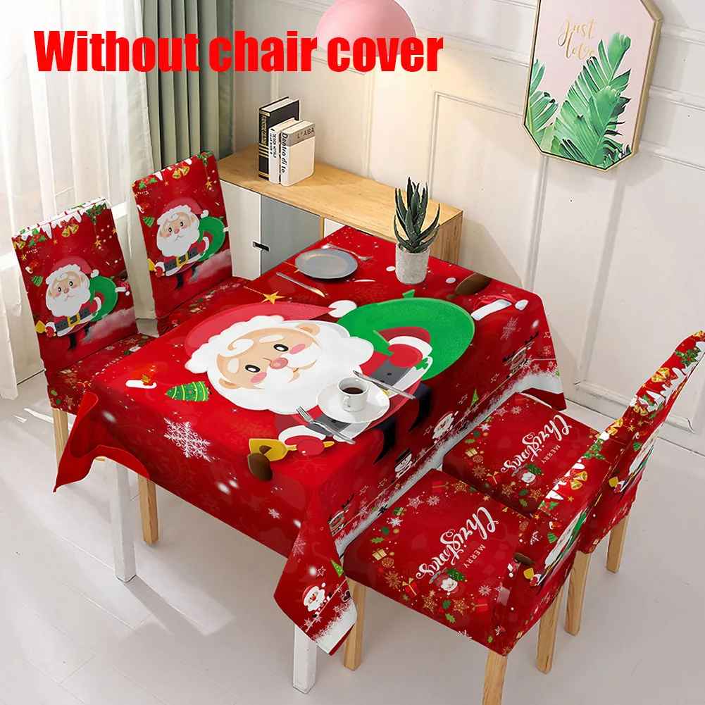 

Christmas Tablecloth Chair Cover Decoration Rectangle French Country Themed Table Cover Cloth Xmas Dinner Party Home Decor