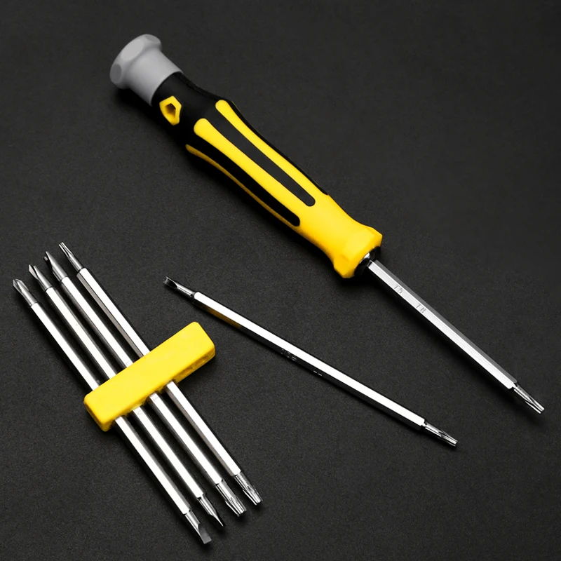 Juego de destornilladores magnéticos de precisión, 12 Btis Torx hexagonal, broca triangular, Multitul, herramientas manuales de reparación para teléfonos electrónicos