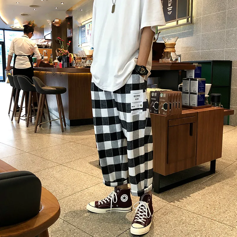 Прямые брюки для отдыха в стиле хип хоп модные брендовые сетчатые мужские