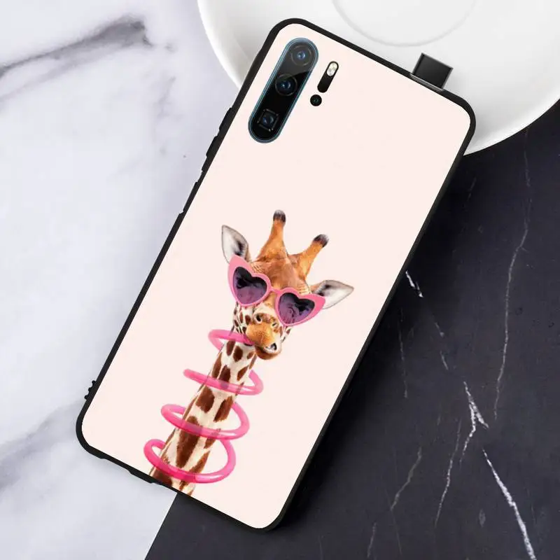 

Giraffe animal funny Phone Case For Huawei honor Mate P 10 20 30 40 i 9 8 pro x Lite smart 2019 nova 5t