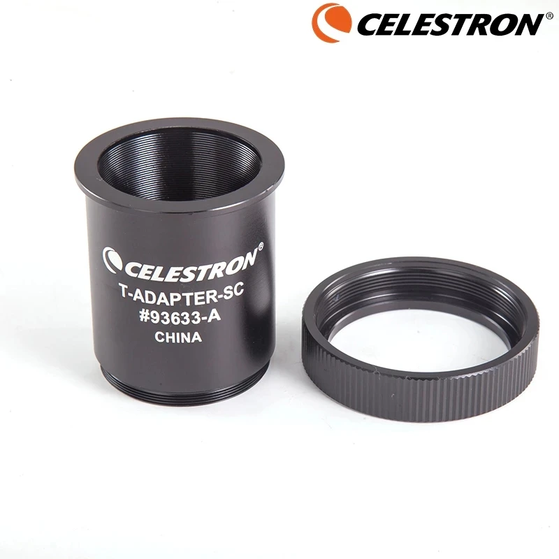 

Celestron T-Adapter Met Sct 5, 6, 8 ,9.25, 11, 14, zwart (93633-A) Met T-Ring Voor Nikon Canon Camera Attachment