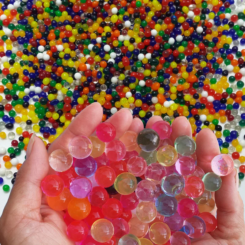 100pcs Plant Colorful Pearl Gel Ball Polymer Hydrogel Crystal Mud Soil Water Beads Grow Magic Jelly Wedding Home Party Decoratio - купить по