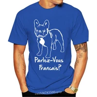 new parlez vous francais french bulldog dog unisex cotton t shirt tee shirt hot summer casual tee shirt