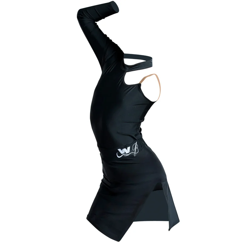 

Latin Dance Dress Tango Rumba Cha Cha Samba Salsa Wear Fashion Single Sleeve Leotard Skirt Children'S Latin Dance Costume DN5886