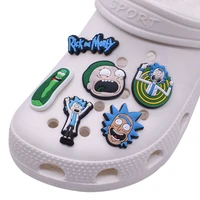 1pc funny cartoon character croc jibz shoe charms for garden decoration shoe buckle pvc ornaments accessorie kid party gifts