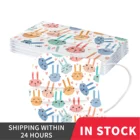 10-100 шт. одноразовые детские безопасные маска с мультяшным рисунком, с принтом 