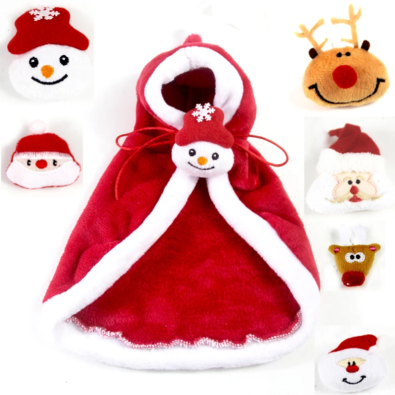 Рождественская Одежда для кошек костюмы домашних питомцев товары плащи и собак с