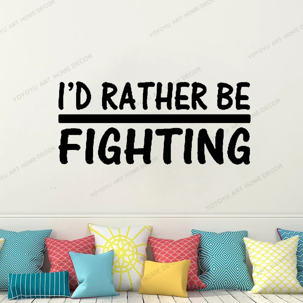 I ɽ Rather Be A борьба стены Стикеры спальни наклейка для занятия каратэ ММА кунг-фу