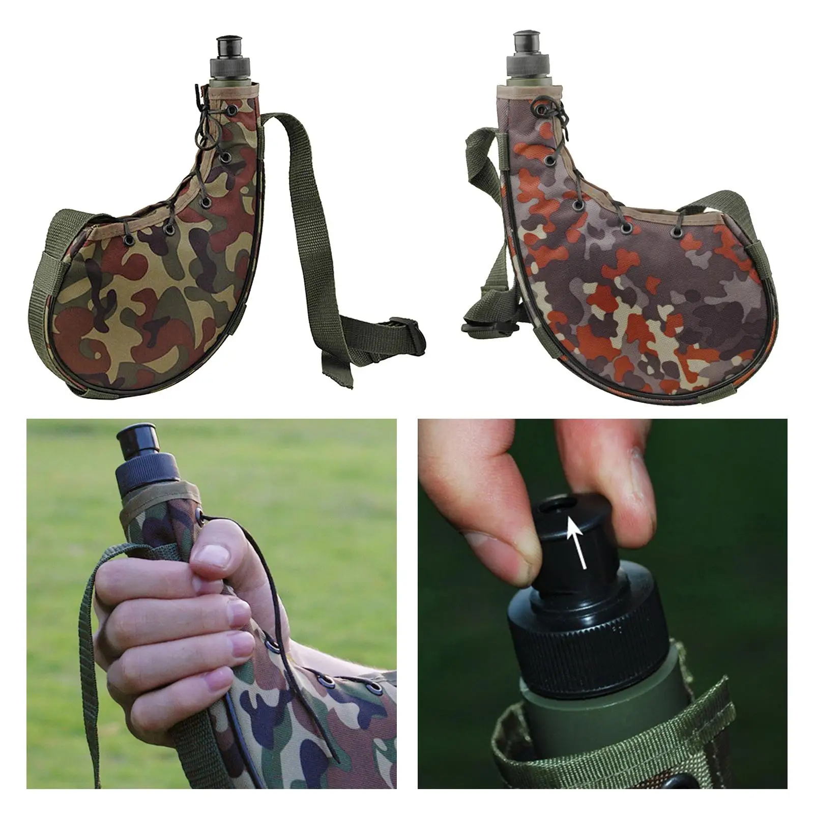 

Portable Leakproof Molle 750ml Water Bottle Army Drinkware Camping Flask for Cycling Mountaineering Trekking Adventure Hunting