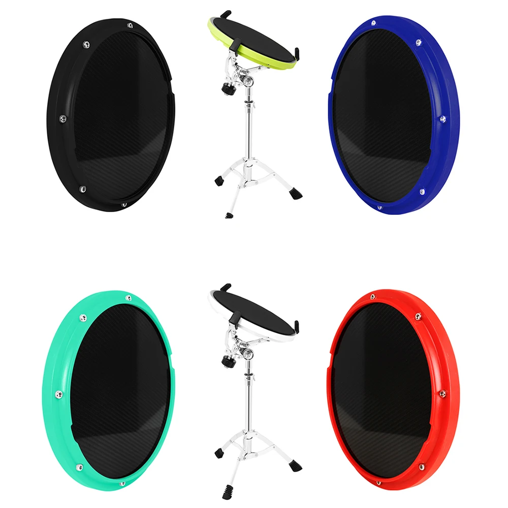 

10-Inch Carbon Fiber Dumb Drum Practice Pad Metronome Mute Noise Reduction Starter Gift For Beginners Multiple Color Options