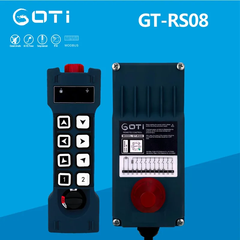 Industrial sem Fio Interruptor de Controle F23-a + Telecontrol Rádio Guindaste Talha Remoto 8 Canais Substituir Telecrane Uting F24-8s Gt-rs08
