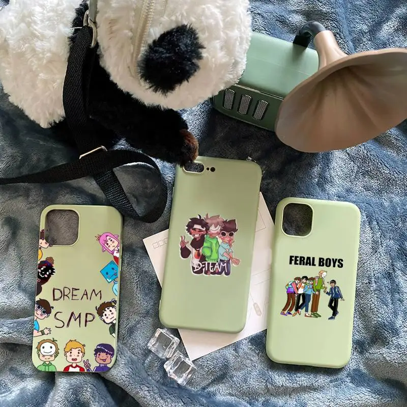 

Janpan Anime Dream Smp Phone Case Candy Color for iPhone 6 7 8 11 12 s mini pro X XS XR MAX Plus