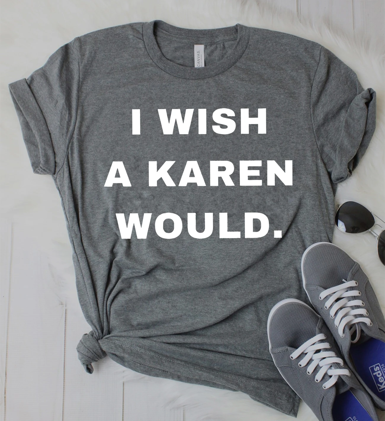 Женская футболка унисекс с надписью I Wish A Karen ɽ | одежда