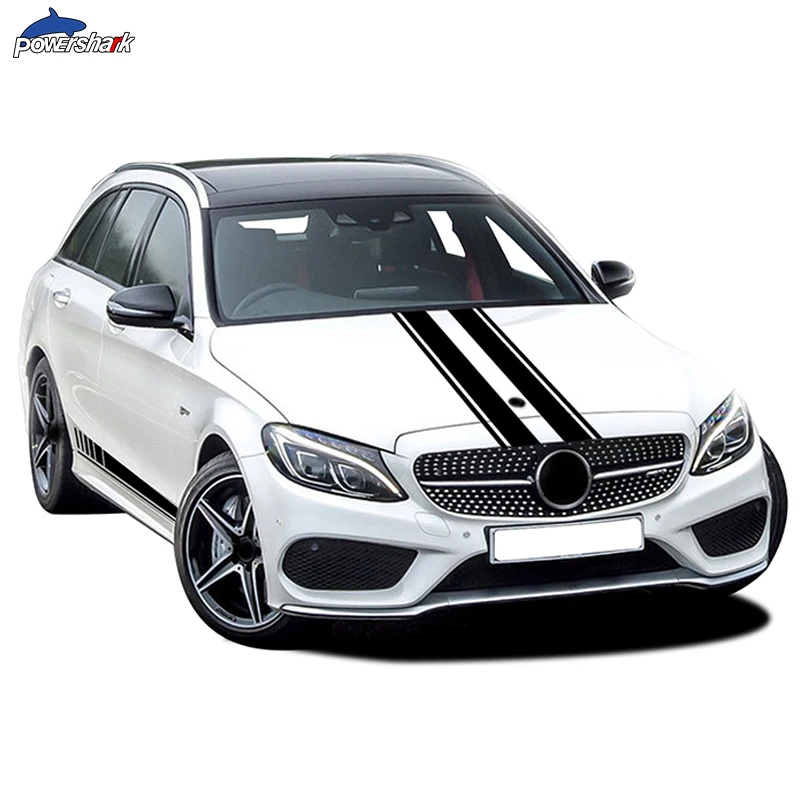 Наклейка на дверь боковые полоски наклейка капот автомобиля для Mercedes Benz A C E GLA CLA