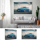 Плакаты Supercar Nissans Skyline GTR R34, классические настенные художественные картины, современные картины на холсте для гостиной, декоративная рамка