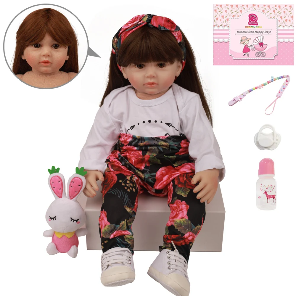 Кукла реборн Мягкая силиконовая Реалистичная кукла младенец 24 дюйма 60 см подарок